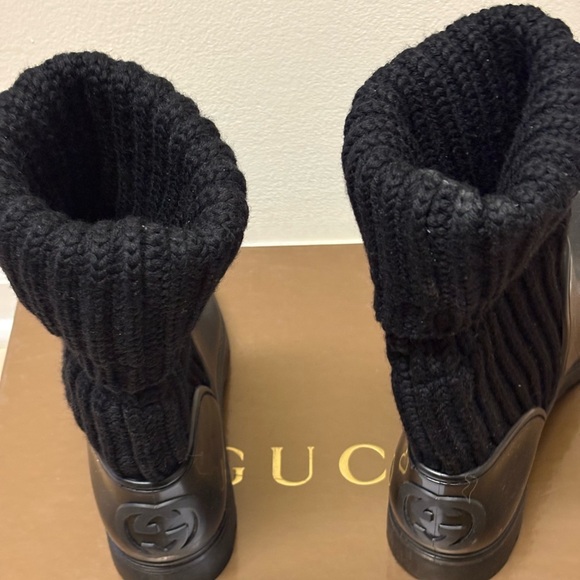 Authentic Women’s Gucci Lana Rubber Boots - Picture 2 of 9